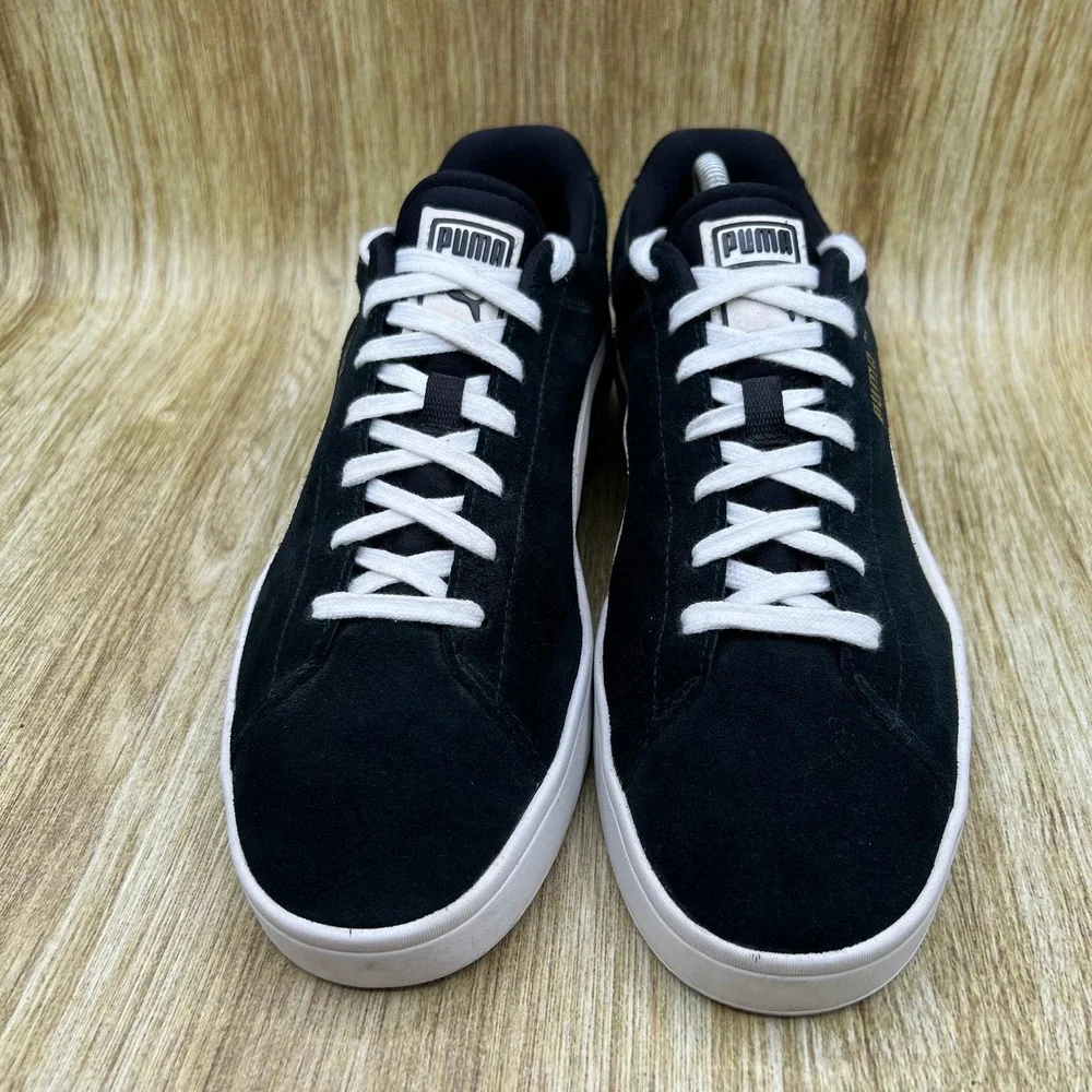 Puma Suede S Sneakers Men's Size 10 Black White Low Top Classic Shoes 356414-03
